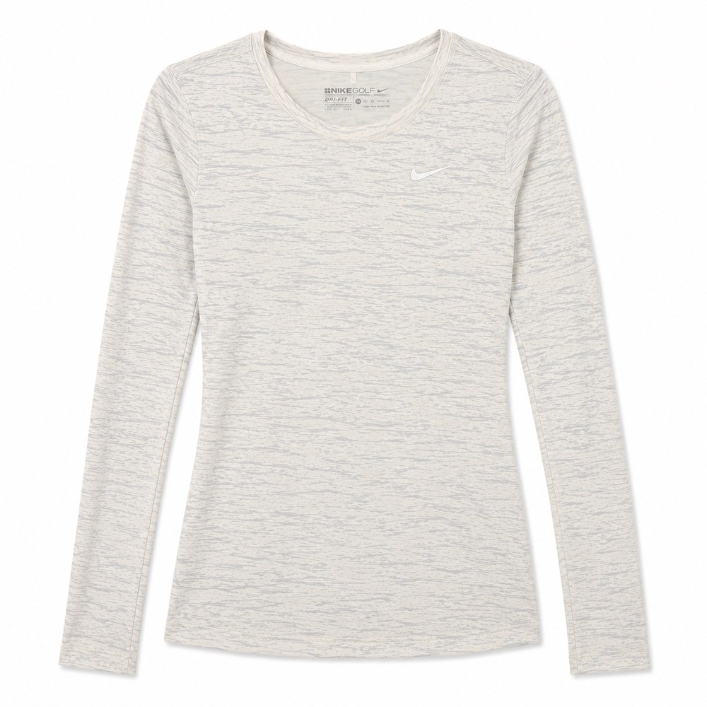 Nike Golf Dri-FIT Long Sleeve Top White Gray Heather XS Performance